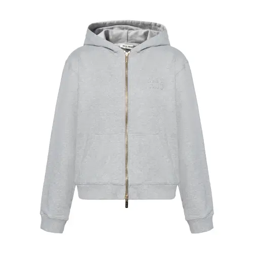 MIU MIU Sweatshirts Women's Gray Hooded Moderate Regular