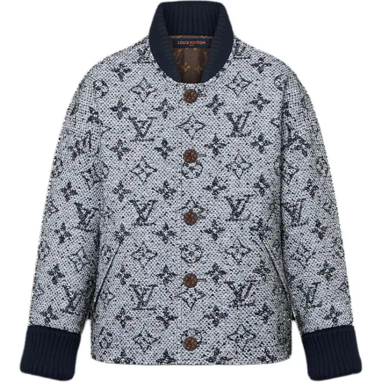 LOUIS VUITTON Monogram Tweed Varsity Jacket