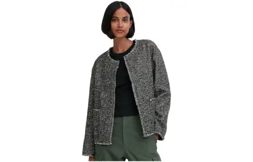 UNIQLO Jackets Women's 08 Dark Gray Crew Neck Moderate Other