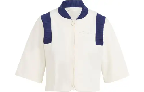adidas originals Blue Version Crop Track Top Chalk White