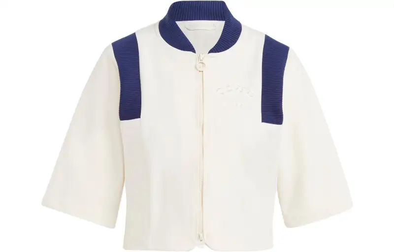 adidas originals Blue Version Crop Track Top Chalk White