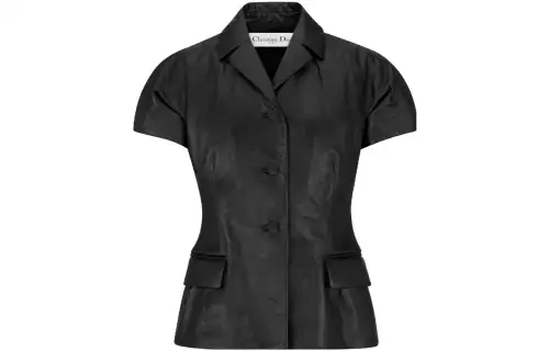DIOR Jackets Women's Black Lapel Moderate Other