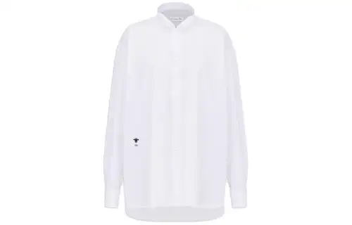 DIOR White shirt, print, with embroidery