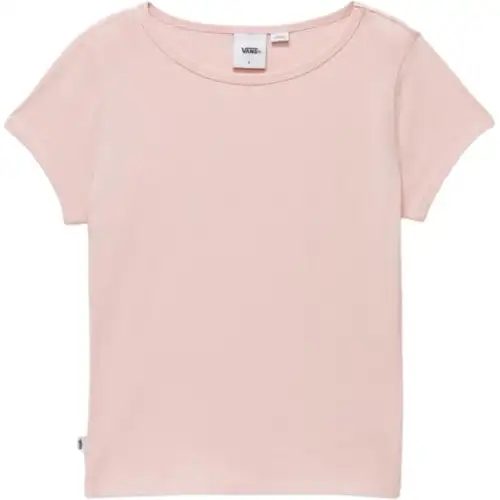 Vans T Shirts Women's Pink Crew Neck Moderate Straight Fit