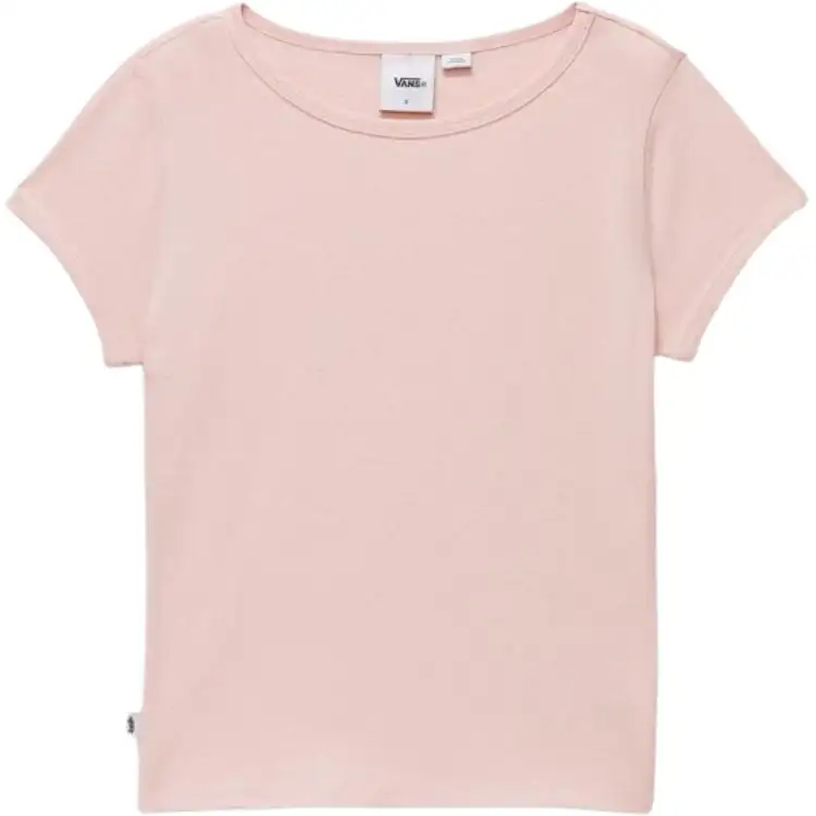 Vans T Shirts Women's Pink Crew Neck Moderate Straight Fit