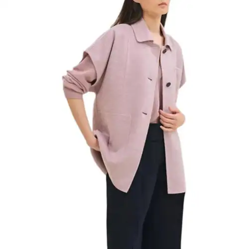 HERMES Jackets & Coats Women's Light Pink