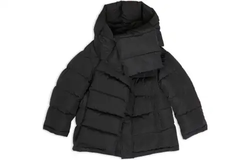 Balenciaga Detachable Scarf Padded Jacket