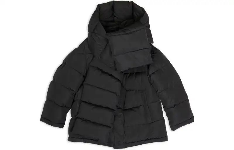 Balenciaga Detachable Scarf Padded Jacket