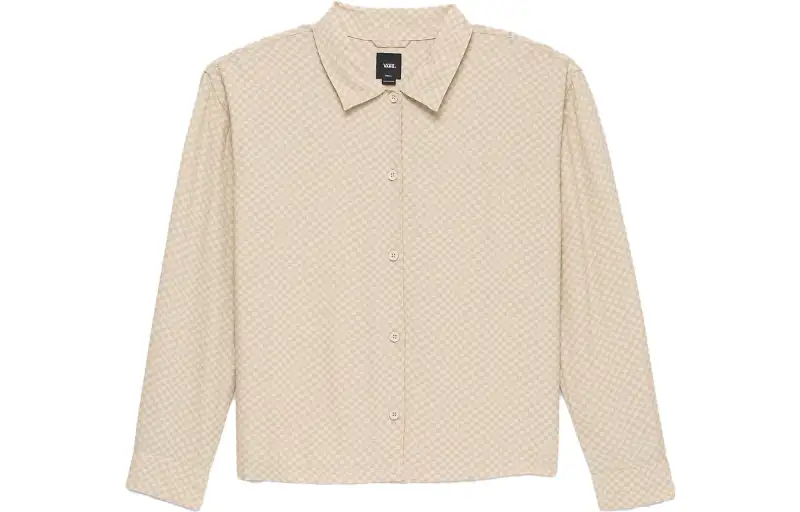 Vans Morgan Long Sleeve Relaxed Top Shirt Women's Beige