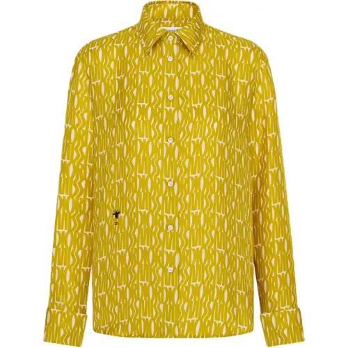 DIOR Shirts Women's Yellow Lapel