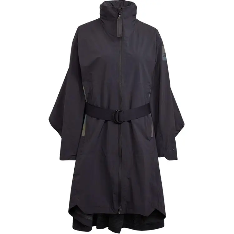Adidas Jackets Women's Black Stand Collar Moderate Nipped-in Waist