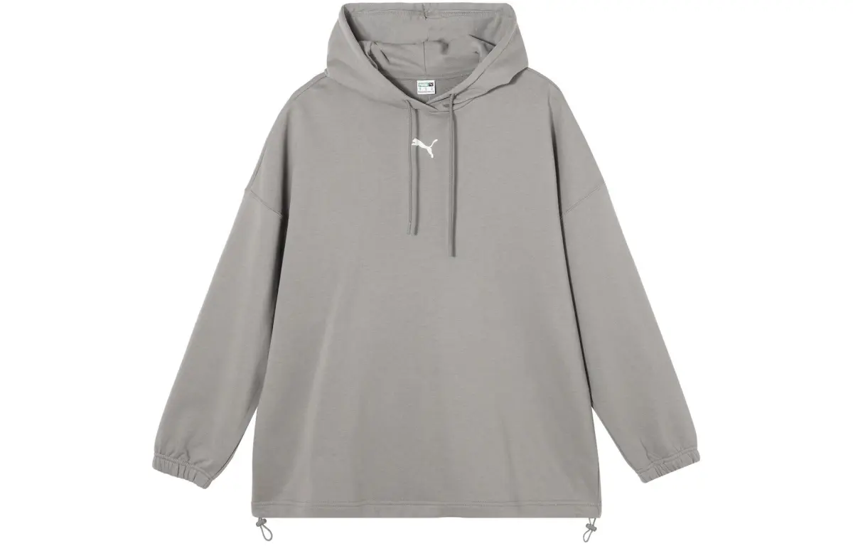 PUMA DARE To OVERSIZED HOODIE TR Sweatshirt Women's Light Gray