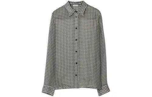 Burberry Houndstooth print Silk Shirt