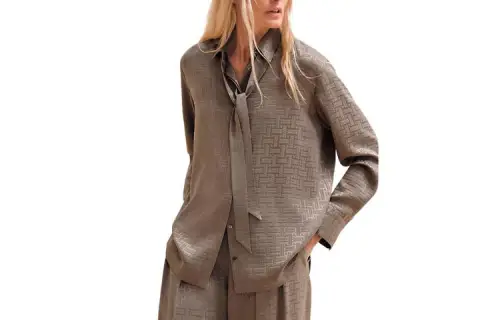 HERMES Shirts Women's Gray Moderate Shirt