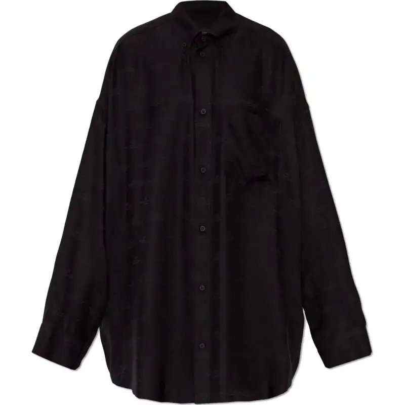 Balenciaga Allover Logo Oversized Shirt