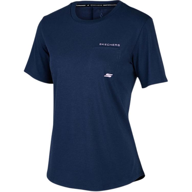 Skechers Basic Sports Collection T Shirt Women's Marine Collegiate Blue