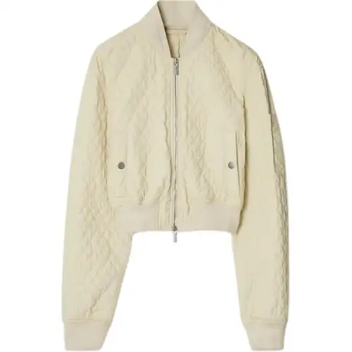 Burberry Quilted Cropped Bomber Jacket