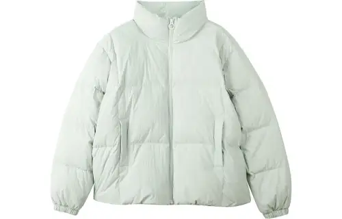Skechers Sports Life Collection Down Jacket Women's Sky Gray Cyan