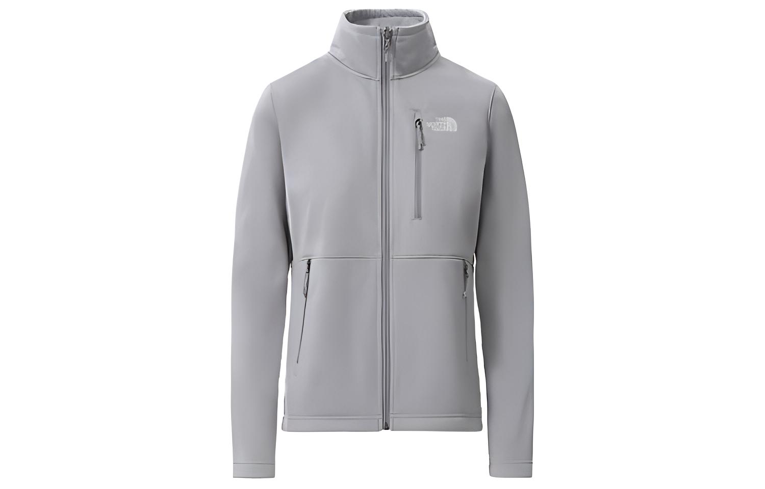 THE NORTH FACE Fleece Tops Women's Gray Stand Collar Moderate Other