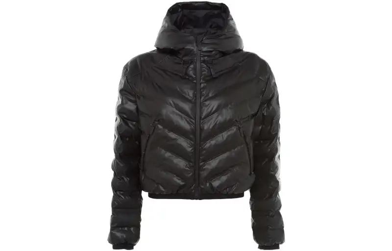 PRADA Jackets Women's Black Hooded Moderate Other