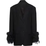 PRADA Jackets Women's Black Suit Collar Moderate