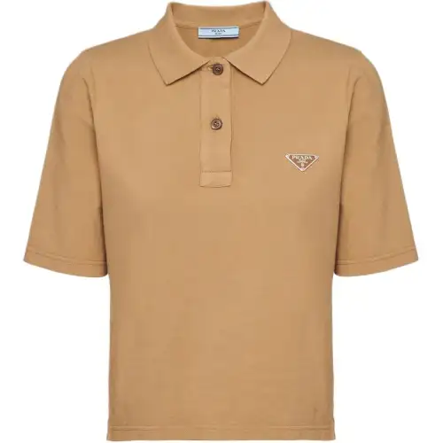 PRADA SS24 Polo Shirt Women's Khaki