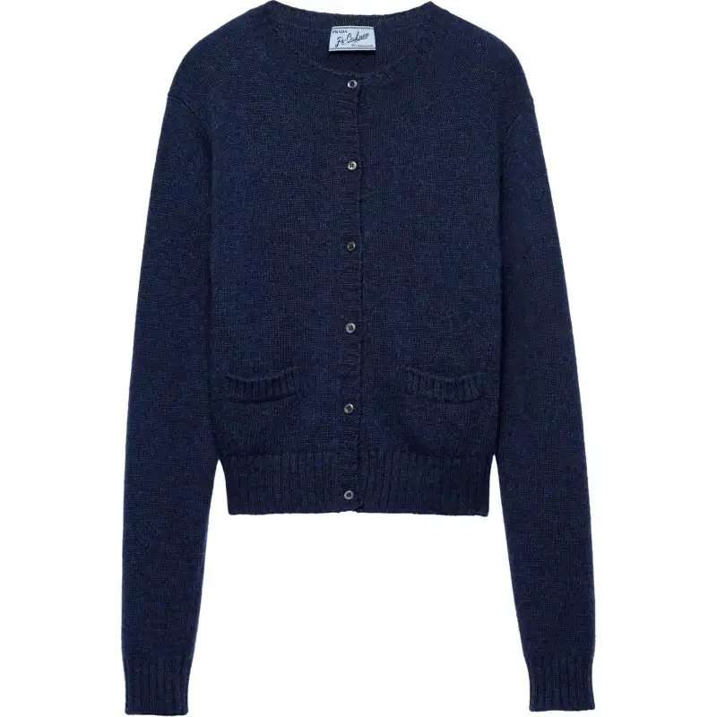 PRADA Crewneck Button Up Cardigan