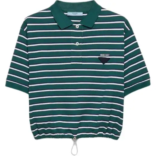 PRADA SS25 Polo Shirt Women's Jadeite Green