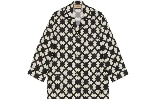 GUCCI Shirts Women's Black Cuban Collar Moderate Other