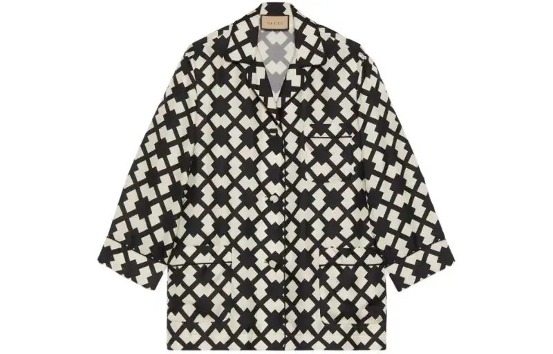 GUCCI Shirts Women's Black Cuban Collar Moderate Other