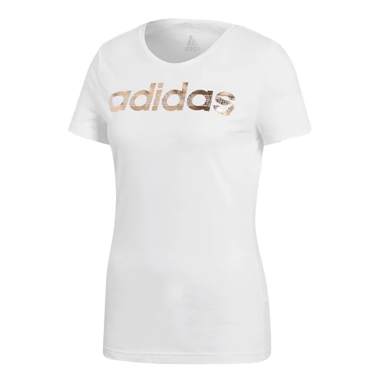 Adidas T-Shirts Women's White Crew Neck Moderate