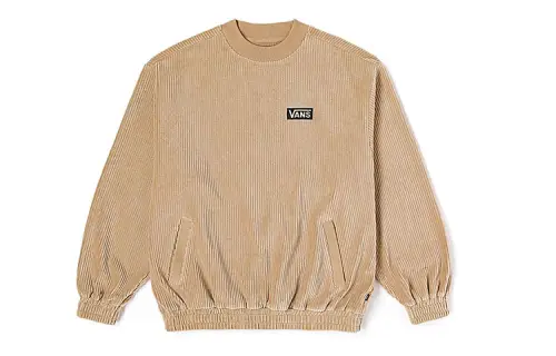 Vans Sweatshirts Women's Brown Crew Neck Moderate Regular