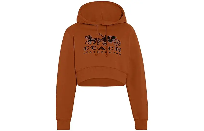 COACH Sweatshirts Women's Umber Hooded Moderate Regular
