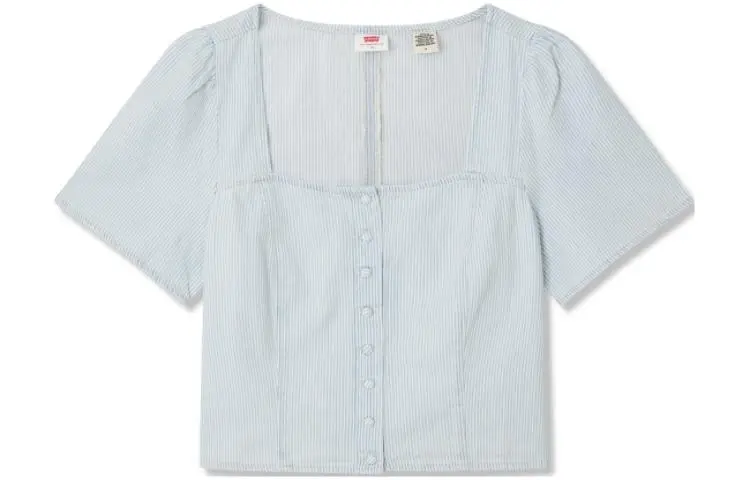Levis Pascale striped denim blouse