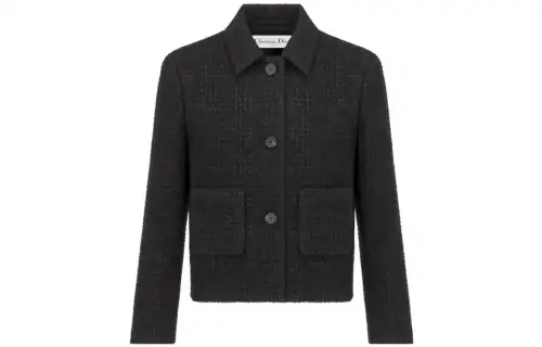 DIOR Jackets Women's Black Lapel Moderate Other