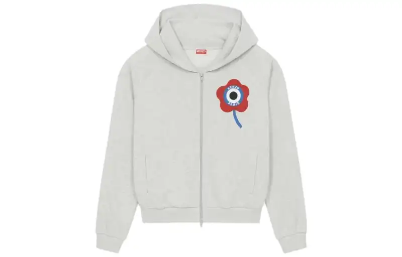 【Zoomed ImageryPrevious Season】logo-print zip-up hoodie