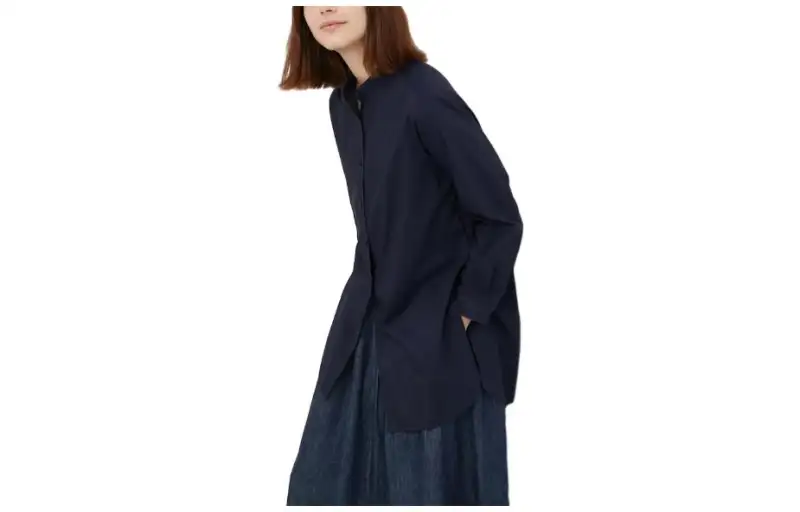 UNIQLO Jackets Women's Navy Blue Crew Neck Moderate Other