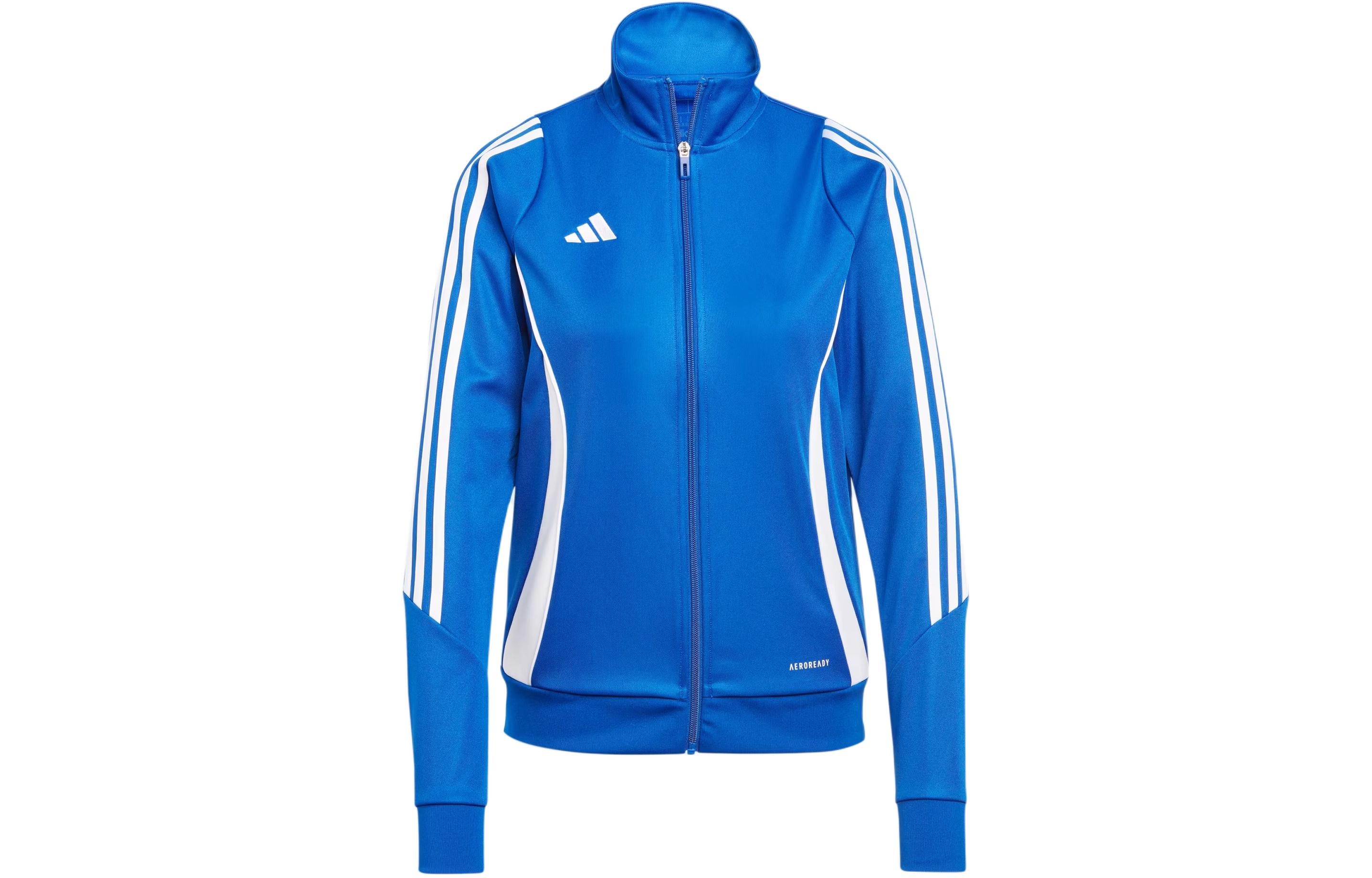 Adidas Tiro 24 Training Jacket Retro Sports Stand Collar Jackets Women's Royal Blue