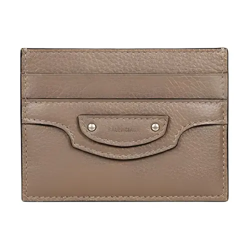 Balenciaga Grain Calfskin Card Holder, Crossbody Bag Unisex Brown