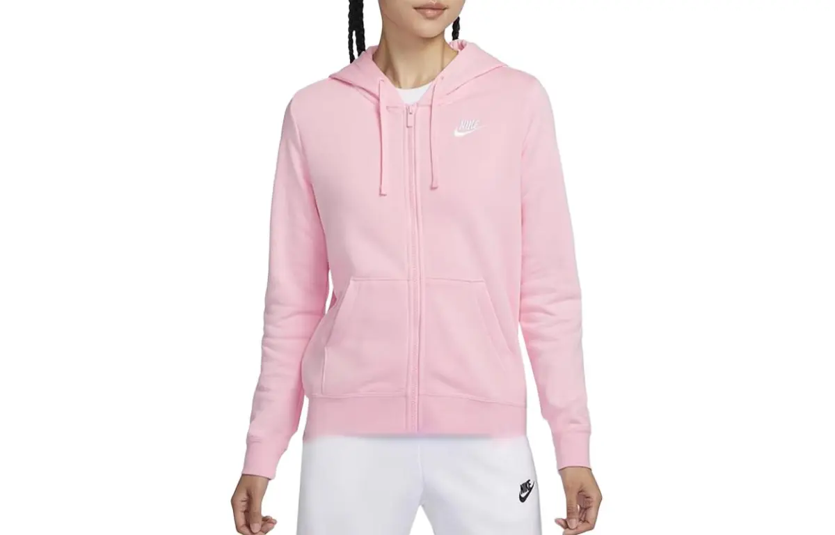 Nike Sportswear Club Fleece Women's Full-Zip Hoodie Pink