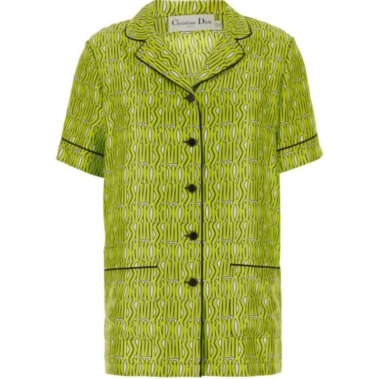 Christian DIOR All Over Logo Printed Button Up Shirt