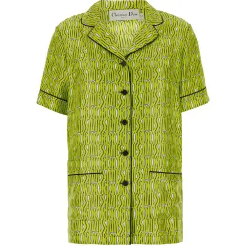 Christian DIOR All Over Logo Printed Button Up Shirt