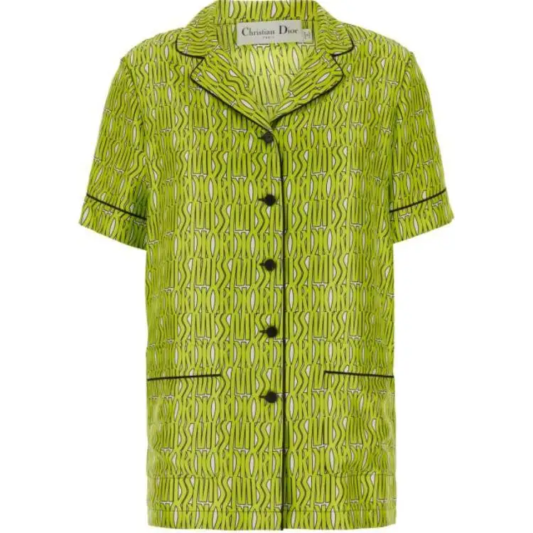 Christian DIOR All Over Logo Printed Button Up Shirt