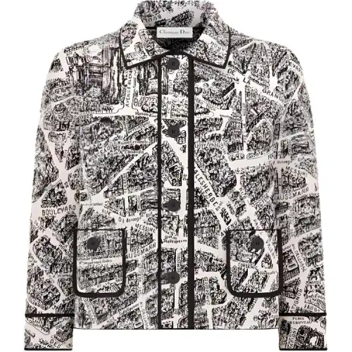 DIOR Jackets Women's Crew Neck Moderate Chanel Inspired