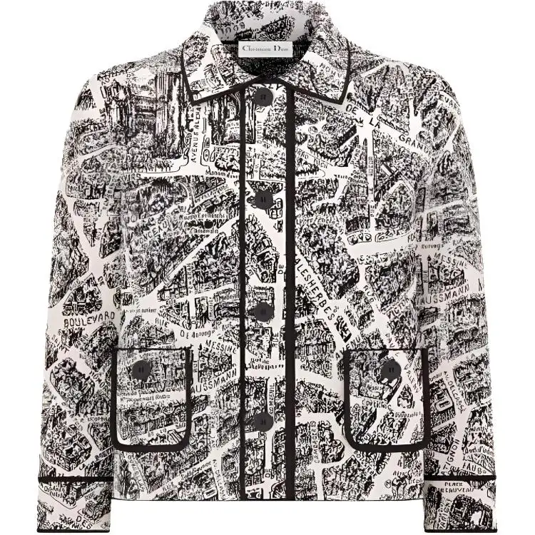 DIOR Jackets Women's Crew Neck Moderate Chanel Inspired