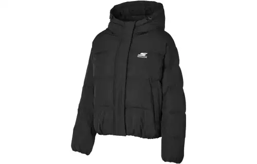 Skechers Down Jackets Women's Carbon Black/0018 Hooded Moderate Down Jacket
