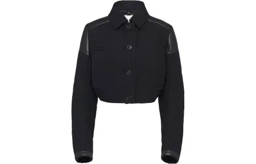 PRADA Jackets Women's Black Lapel Moderate Other