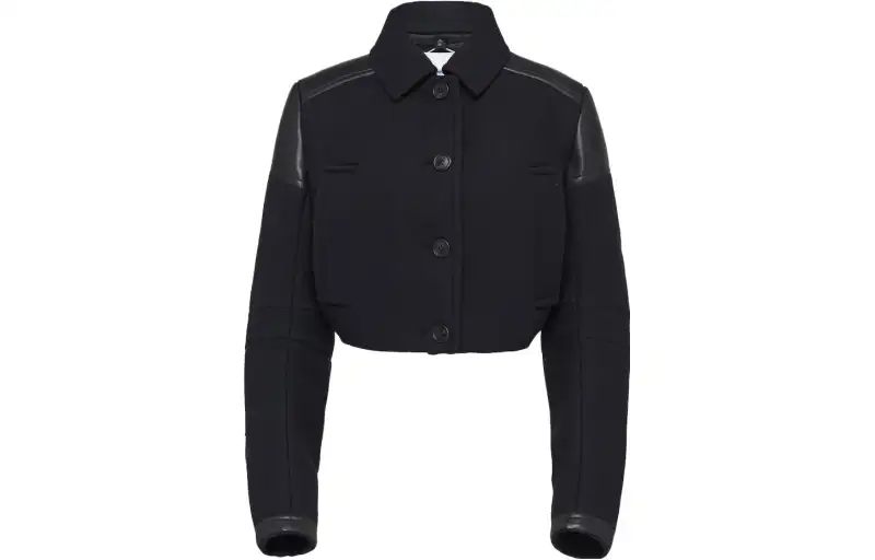 PRADA Jackets Women's Black Lapel Moderate Other