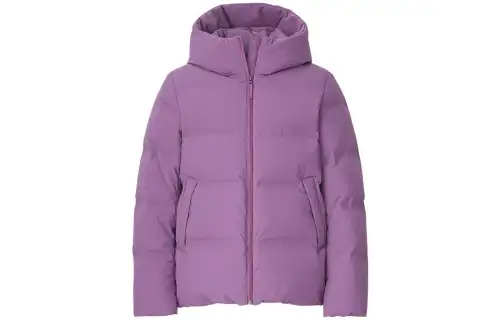 UNIQLO Down Jackets Women's Lavender Hooded Thickened Seamless Down Jacket