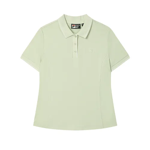 FILA WHITE Polo Shirt Women's Herbal Green